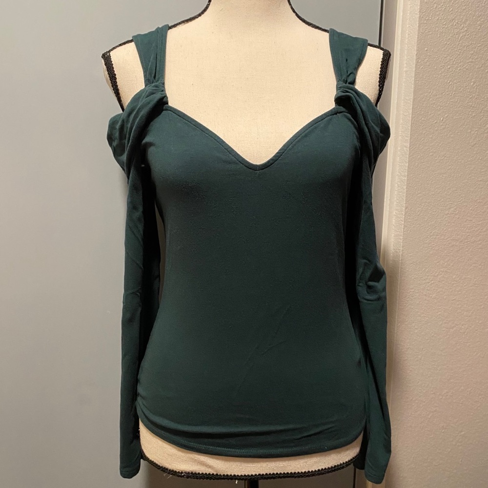 Guess long sleeve forest green shirt